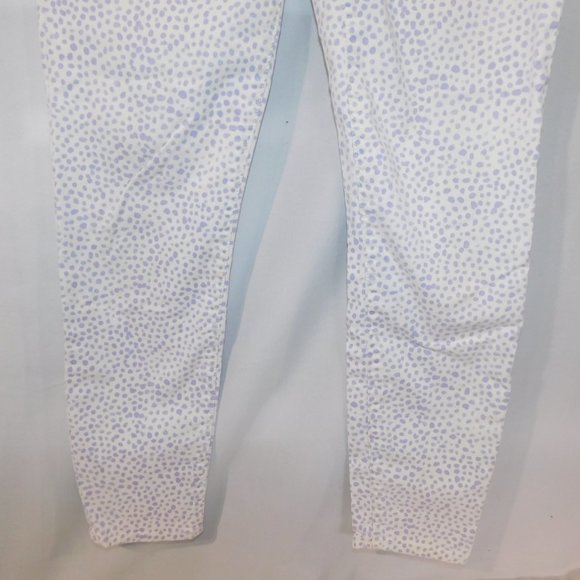 GAP 1969 Legging Jean Womens 27 White Purple Polkadot - Picture 9 of 12